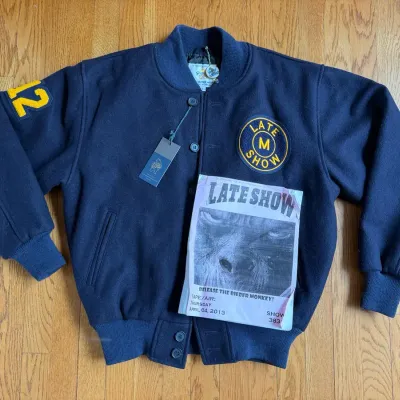 Authentic 2012 Late Show with David Letterman Varsity Jacket by Golden Bear – Rare Production Crew 