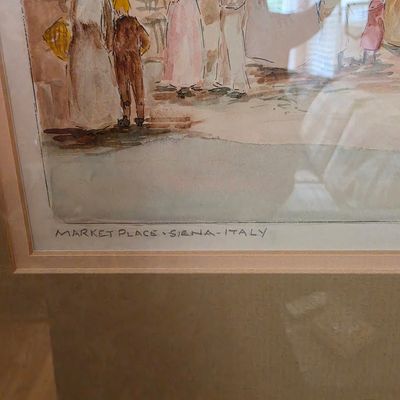 Eveline Syme 'Market Place - Siena - Italy' Print