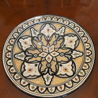 Hand-Painted Moroccan Ceramic Plate