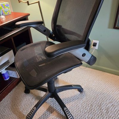Ergonomic Mesh Task Chair with Flip-Up Arms