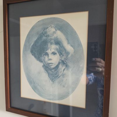 Vintage Portrait of a Child by Vel Miller, titled "Jenny"