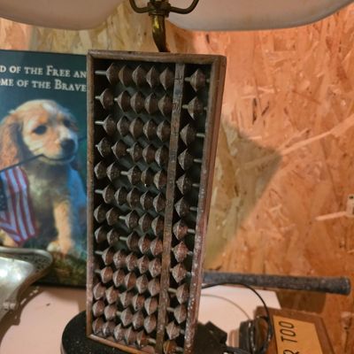 Vintage Chinese Suanpan Abacus Table Lamp
