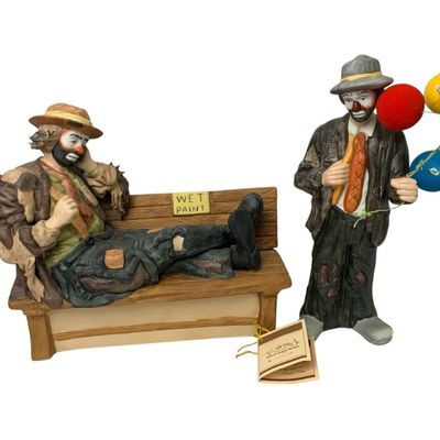 Sale Photo Thumbnail #43: Emmett Kelly Jr. Clown Figurines – Limited Edition Set of 2