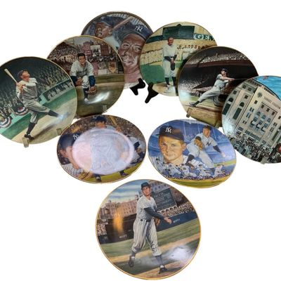 Sale Photo Thumbnail #35: Vintage Baseball Collector Plates Lot of 9 Sports Memorabilia Yankees