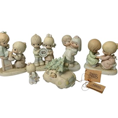 Sale Photo Thumbnail #28: Vintage Precious Moments Figurine Set of 3 – Children & Sugar Town Car – Enesco