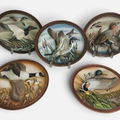 Sale Photo Thumbnail #23: Vintage Waterfowl Legacy 3D Faux Wood Wall Plaques by Lynn Kaatz Set of 5 Ducks & Geese