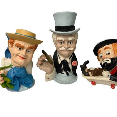 Sale Photo Thumbnail #27: Vintage Red Skelton Figurines Set of 3 – Comic Character Collectibles