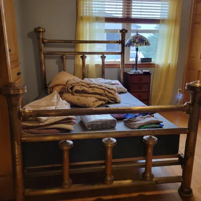 Sale Photo Thumbnail #78: Brass Bed Frame