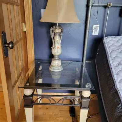 Sale Photo Thumbnail #67: Glass Top End Table 