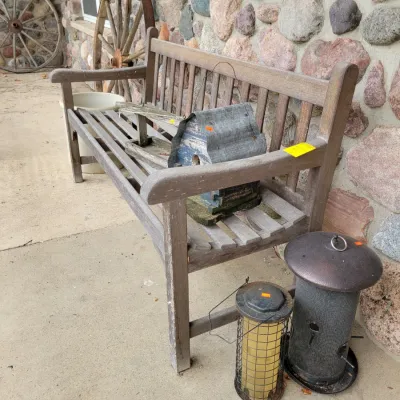 Sale Photo Thumbnail #174: Wood Porch Bench 