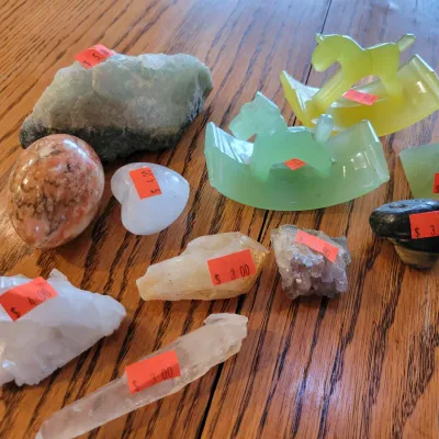 Sale Photo Thumbnail #428: Precious Rocks and Jadeite Carvings 