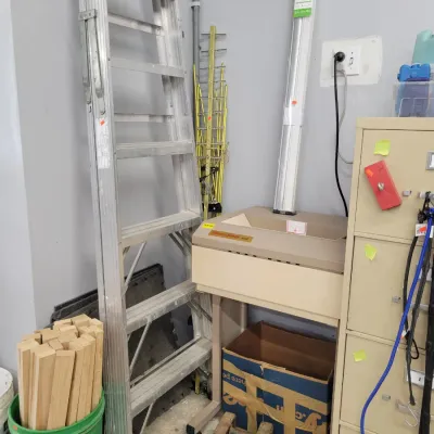 Sale Photo Thumbnail #153: Aluminum Step Ladder and Industrial Shredder 