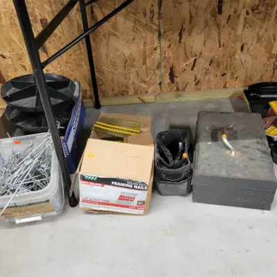 Sale Photo Thumbnail #288: Framing Nails and Peg Board Hooks 
