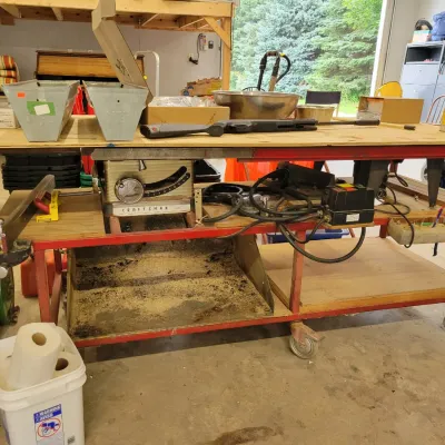 Sale Photo Thumbnail #150: Craftsman  Table Saw and Rolling Stand (Router As Well)