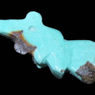 Sale Photo Thumbnail #668: Nice Turquoise Zuni Fetish Animal Effigy Bead, Great Example