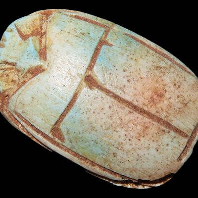 Sale Photo Thumbnail #665: Nice Egyptian Scarab bead, 1085-730 BC, Nice Example with Great Patina