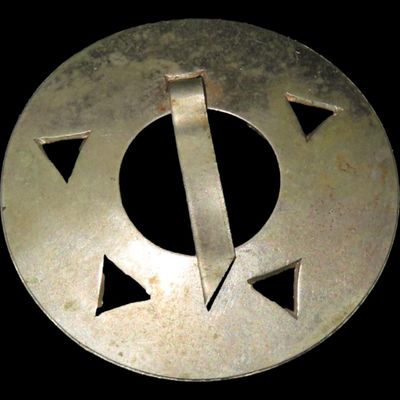 Sale Photo Thumbnail #259: Nice Silver Fur Trade Brooch, Nicely designed example. Out of an old Ohio Collection.