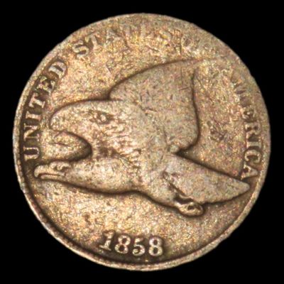 Sale Photo Thumbnail #877: 1858 Flying Eagle Cent  Penny, Great Original Condition. These were only in Circulation for 2 years before being replaced with the Indian Cent!