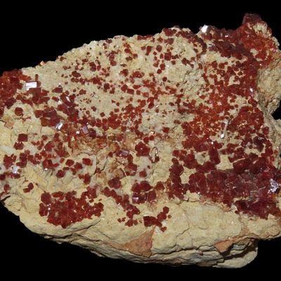 Sale Photo Thumbnail #550: Beautiful Large Red Quartz Crystal Cluster, Great Display Specimen.
