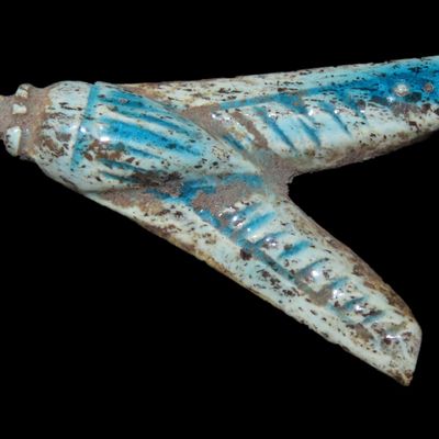 Sale Photo Thumbnail #753: Nice Egyptian Faience Amulet, Fly Pendant, 1550-332BC. Great Example