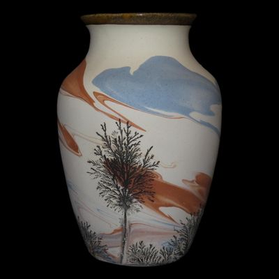 Sale Photo Thumbnail #476: Beautiful Southwest Indians Pottery Vase / Jar / Bowl. Original Hand Painted Example. Sevierville Pottery Tennessee