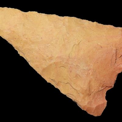 Sale Photo Thumbnail #283: Nice Cahokia Triangle found in Madison County Illinois. Colorful, thin, and well flaked example.
