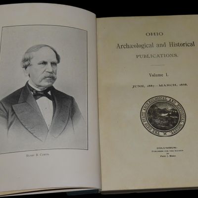 Sale Photo Thumbnail #184: 1888 FIRST EDITION HARDBACK; OHIO ARCHAEOLOGICAL AND HISTORICAL SOCIETY PUBLICATIONS VOLUME 1, 393 PAGES. HARD TO FIND VERY FIRST YEAR OF PUBLICATION.