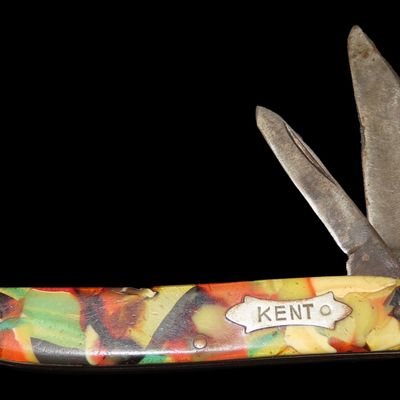 Sale Photo Thumbnail #770: Vintage Pocket Knife, Colorful handles, Dual Blade. Kent, New York City. NYC.
