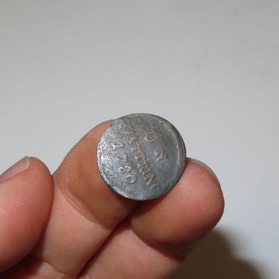 Sale Photo Thumbnail #777: 1780 Dated Colonial Era Coin, About the size of a Dime, Great Early 246 Year Old Coin