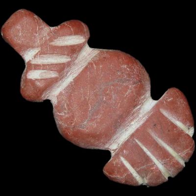 Sale Photo Thumbnail #761: Nice Egyptian Red Stone / Jasper Amulet, Effigy Pendant, 1550-332BC. Great Example