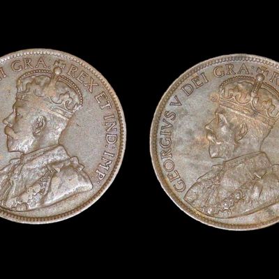 Sale Photo Thumbnail #935: Pair of  Canadian Large Cent, 1916 & 1917. Penny, Great Condition. Canada Obsolete Currency, Money, Coin