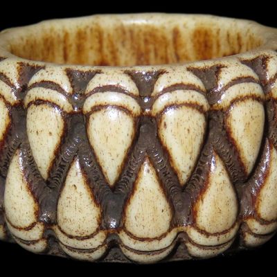 Sale Photo Thumbnail #876: Antique Carved Bone Ring