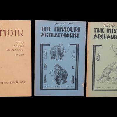 Sale Photo Thumbnail #568: 3 Hard to find Early Issues of the Missouri Archaeologist, 1950. Full of Pics & Articles on all kinds of Artifacts & Sites.