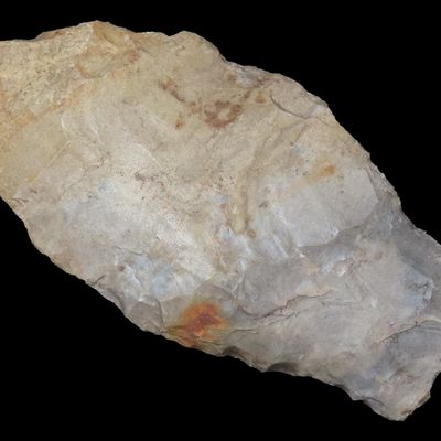 Sale Photo Thumbnail #506: 2 7/8" Paleo Stingtown Lance found in Stewart County Tennessee. Indian Arrowhead, Artifact.