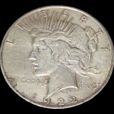 Sale Photo Thumbnail #763: 1922 Peace Dollar, U.S. Silver 1 Ounce Coin, Nice Condition, Amazing Details, Great Early United States Currency