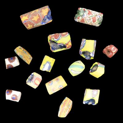 Sale Photo Thumbnail #805: Nice Lot of Mosaic Millefiori Trade Beads, Africa. Colorful Example.s
