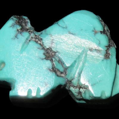 Sale Photo Thumbnail #643: Nice Turquoise Zuni Fetish Rabbit Effigy Bead, Animal Effigy, Great Example