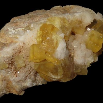 Sale Photo Thumbnail #598: Beautiful large Chunk of Yellow Fluorspar from Southern Illinois. Amazing colors!