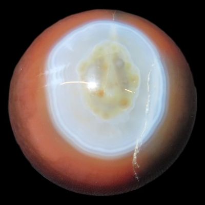 Sale Photo Thumbnail #928: Vintage Agate Marble, Looks like Human Eye Eyaball, Colorful Example