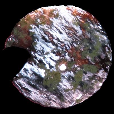 Sale Photo Thumbnail #321: Nice Lot of Translucent Drilled Obsidian Disc Beads, Colima Culture, Found I West Mexico. Great examples eith amazing Deposits!