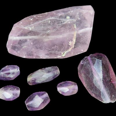Sale Photo Thumbnail #774: Nice Lot of Ancient Roman Amethyst Beads, Nice Variety of Shapes & Colors