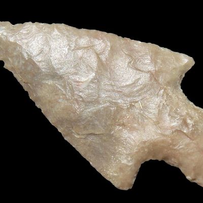Sale Photo Thumbnail #63: Incredible Needle Tip Bird Point found in Arkansas. Perfect High grade example! Wafer thin and expertly flaked. Ex Joey Ellis Collection.