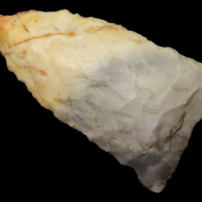 Sale Photo Thumbnail #85: Colorful 1 7/8" Florida Paleo-Archaic Union Side Notch found in Citrus County, FL. Ex Brian Boles Collection. Deep South Arrowhead.