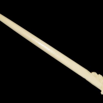 Sale Photo Thumbnail #303: 6" Effigy Engraved Roman Hairpin, Highly Polished Bone.