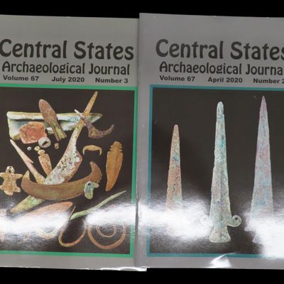 Sale Photo Thumbnail #841: PAIR OF 2020 CENTRAL STATES ARCHAEOLOGICAL JOURNALS WITH COPPER ARTIFACTS ON THE COVERS