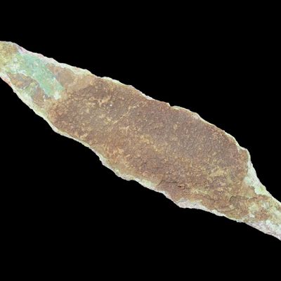 Sale Photo Thumbnail #14: 3 5/8" Copper Arrowhead / Spear Point found in Northern Wisconsin.