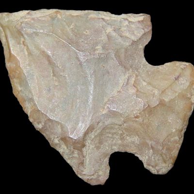 Sale Photo Thumbnail #759: Amazing Kirk Corner Notch foun in Bradford County Pennsylvania. Indian Arrowhead. Artifact.
