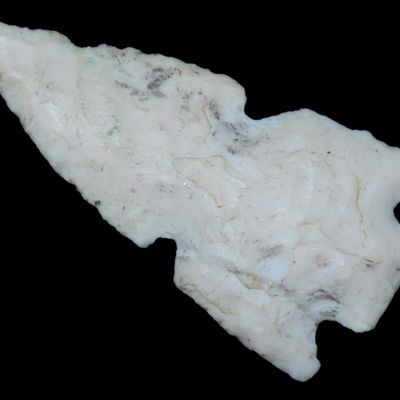 Sale Photo Thumbnail #729: Nice Double Notch Bird Point found in New Mexico. Indian Arrowhead, Artifact.