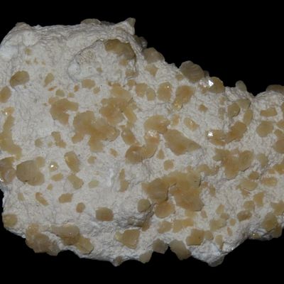 Sale Photo Thumbnail #579: Beautiful Orangish / Peach Colored Quartz Crystal Cluster on white matrix. Amazing Display Piece.