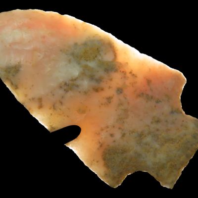 Sale Photo Thumbnail #114: Beautiful 2 3/4" Highly Translucent Hopewell, Butler County Ohio. Thin & well flaked with nice patina & Amazing Color!